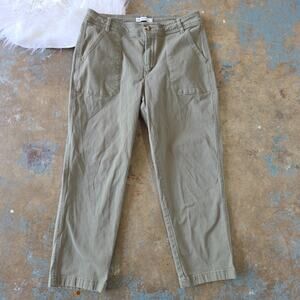 Elizabeth and James Olive Green Ankle Pants Size 10 Utilitarian Work Cargo